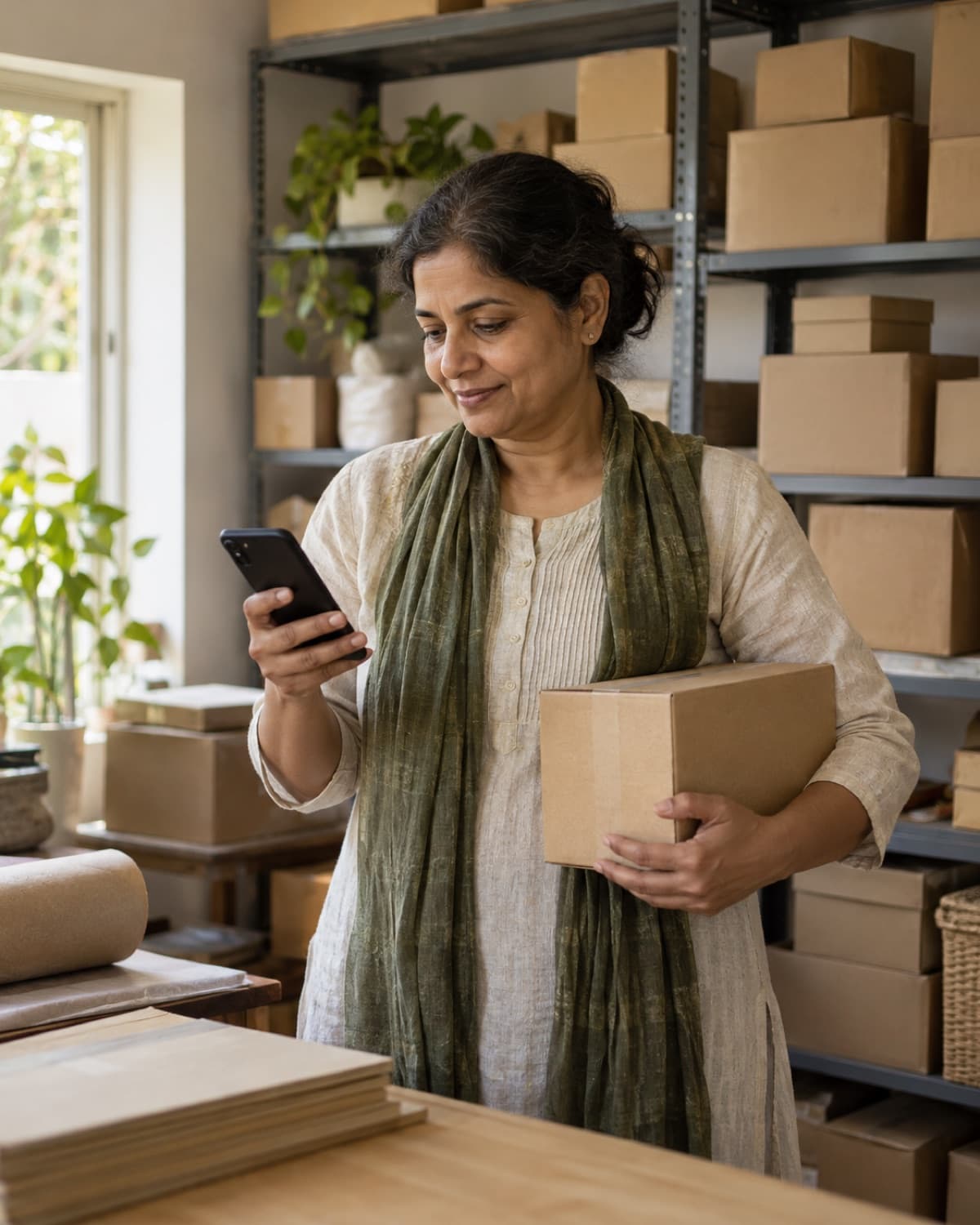 A marketplace seller with product inventory
