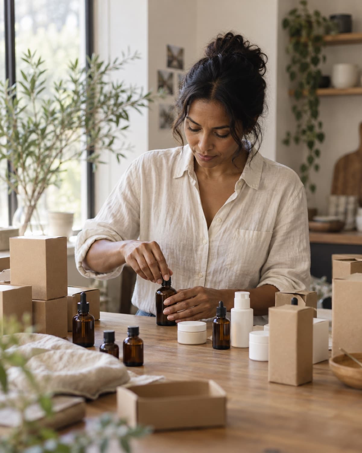 A DTC brand founder at work