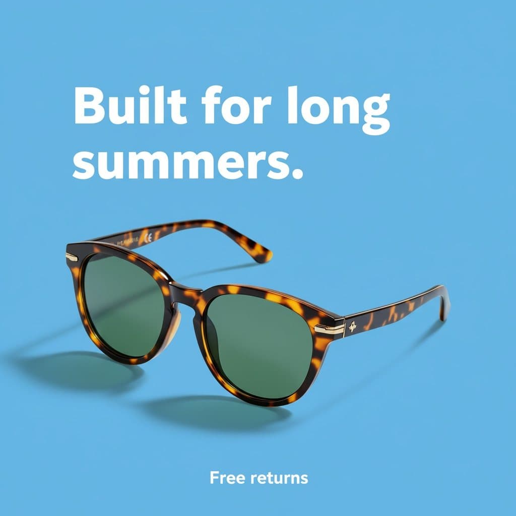 Sunglasses ad made by advrt